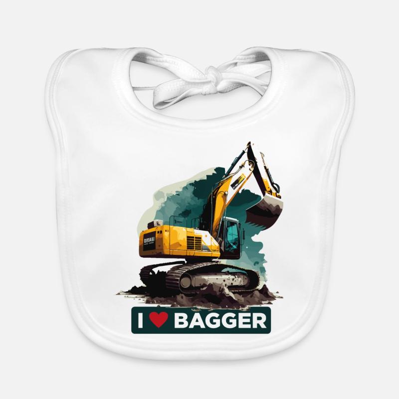 J’adore Excavator, Bavoir bio Bébé