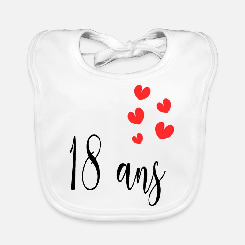18 ANS. 18e ANNIVERSAIRE. ANNIVERSAIRE 18 ANS. 18 Bavoir bio Bébé