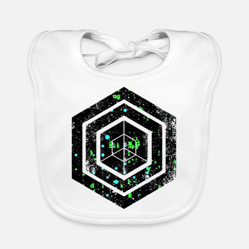 Codage géométrique du programmeur de programmation hexagonale Bavoir bio Bébé