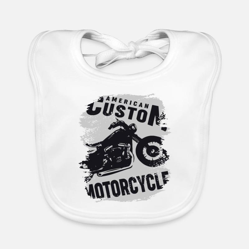 American Custom Motorcycle And Racing Bavoir bio Bébé