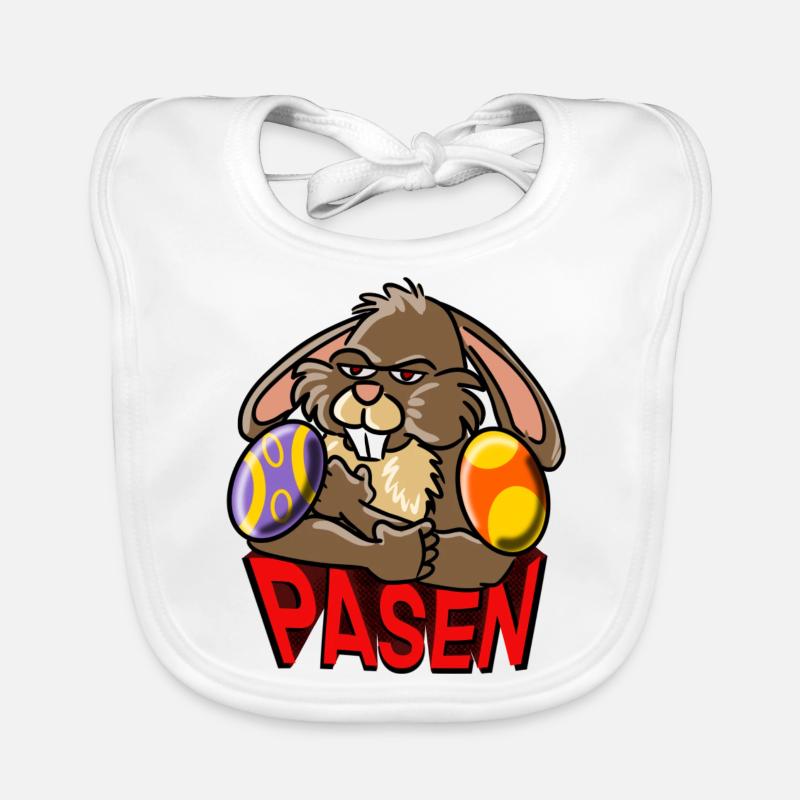 Lapin de Pâques en colère Bavoir bio Bébé