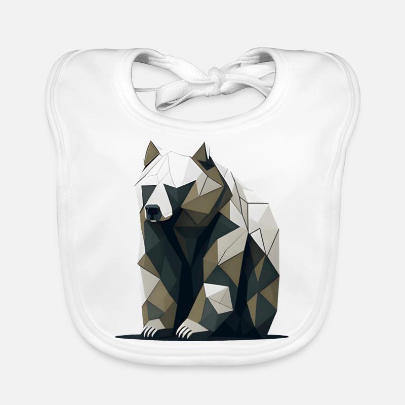 Minimalistic Bear Organic Baby Bibs
