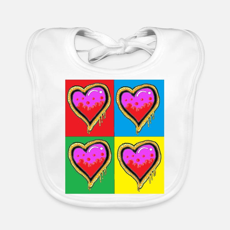 pop 4 Hearts Organic Baby Bibs