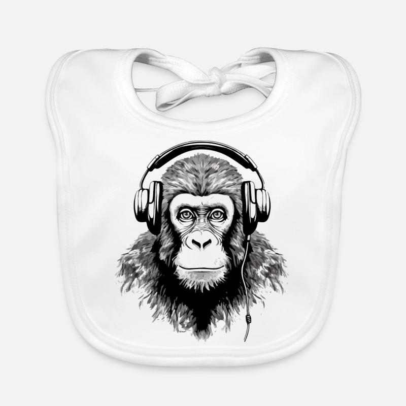 Chita le singe audiophile Bavoir bio Bébé