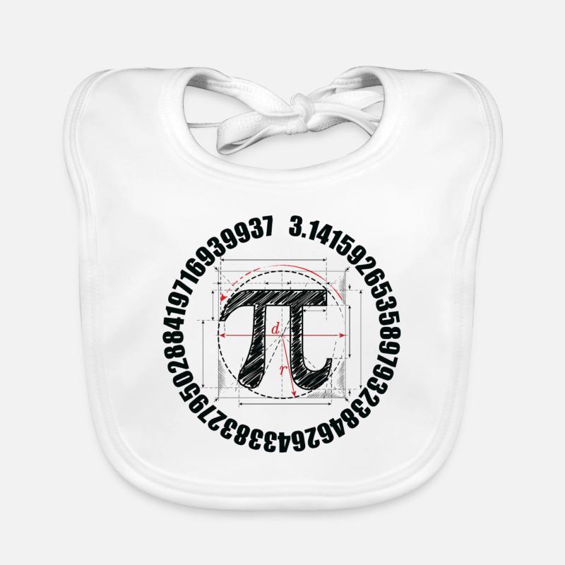 Pi Day Sketch Organic Baby Bibs
