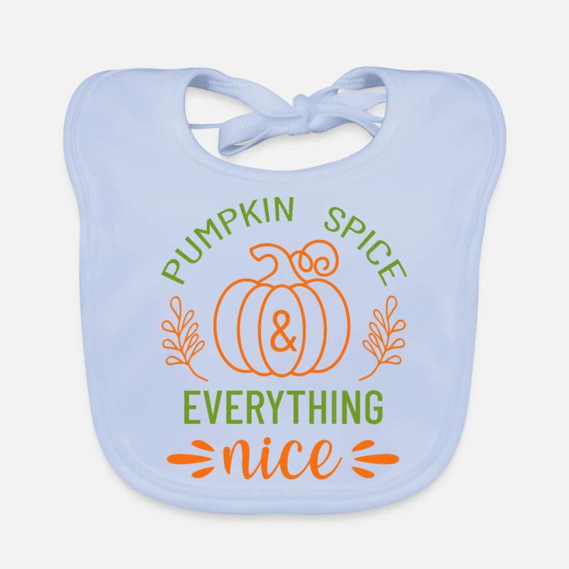 Pumpkin Spice And Everything Nice. Thanksgiving. Organic Baby Bibs