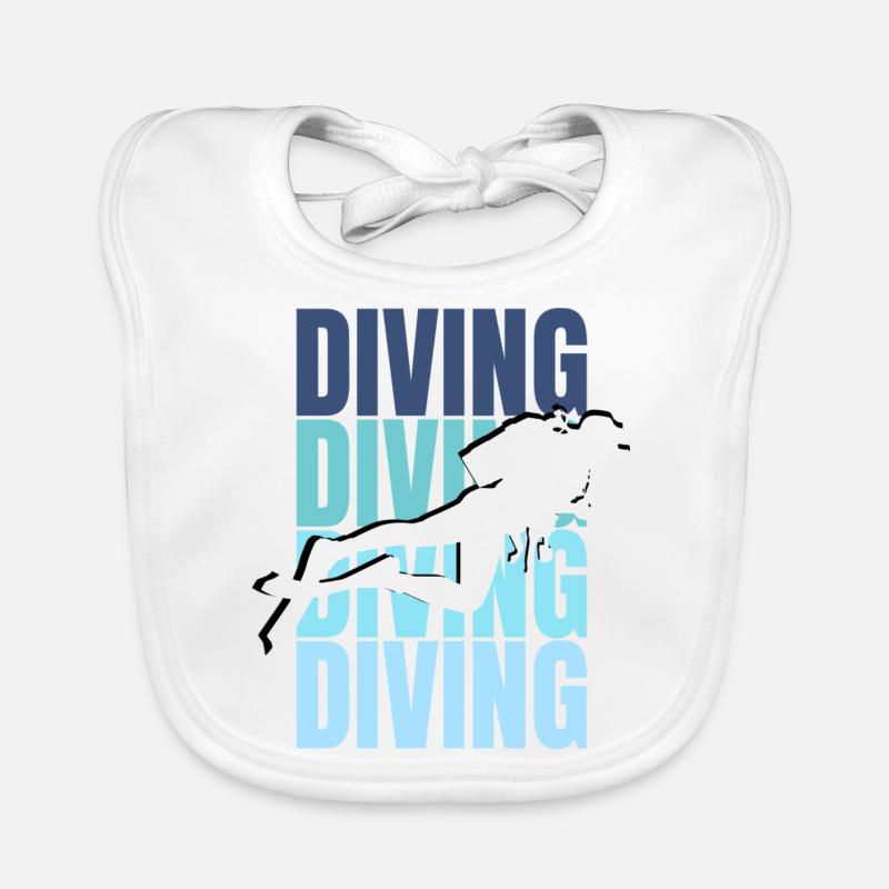 Diving Passion: Erkunde das tiefe Blau Baby Bio-Lätzchen