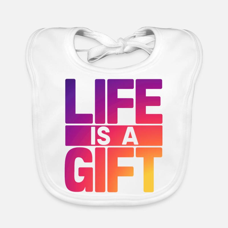 Tropical Vibes: Das Leben ist ein Geschenk Baby Bio-Lätzchen