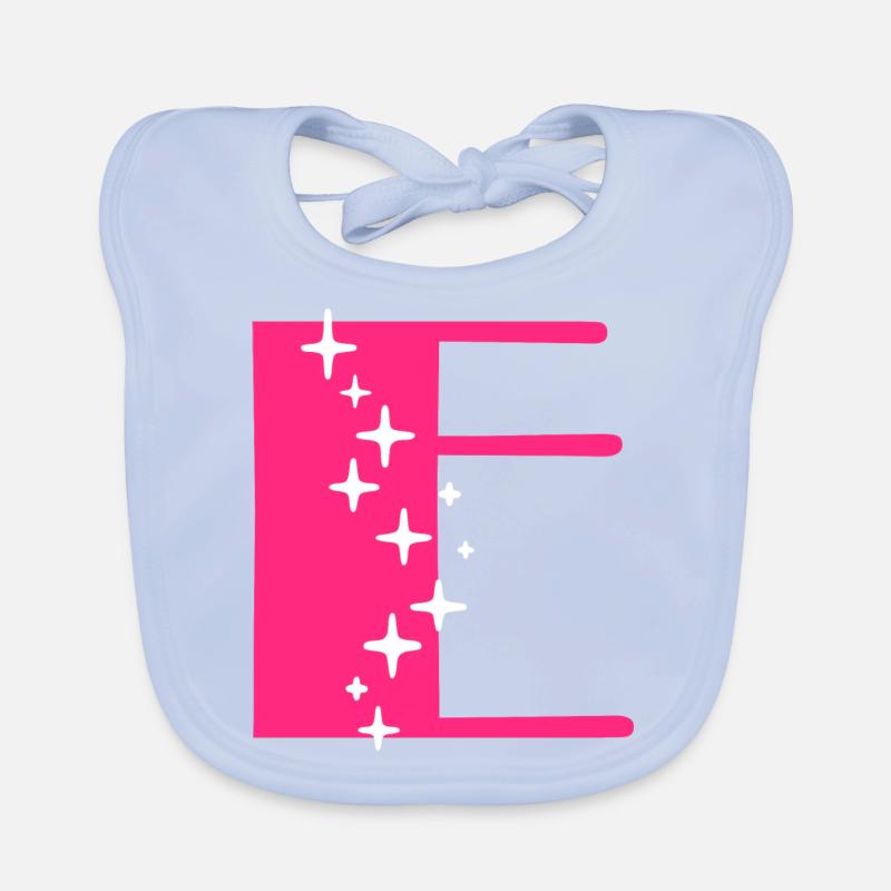 Buchstabe E Glitzer Baby Bio-Lätzchen