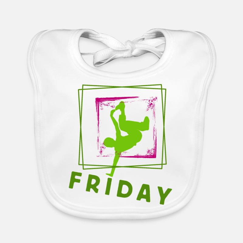 Friday is coming, Friday, Friday, Friday Organic Baby Bibs