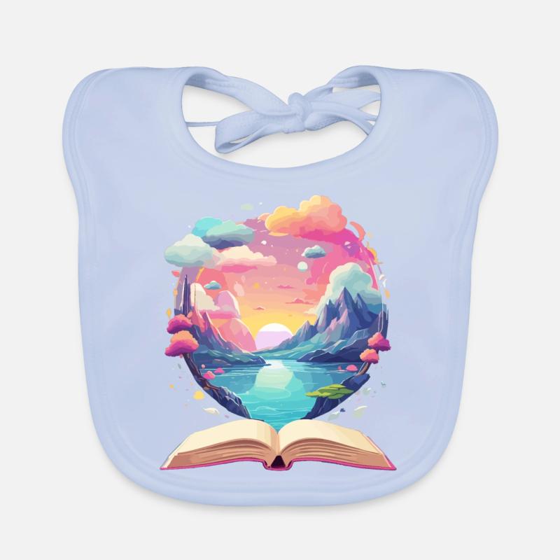 Enchanting Books Worlds Organic Baby Bibs