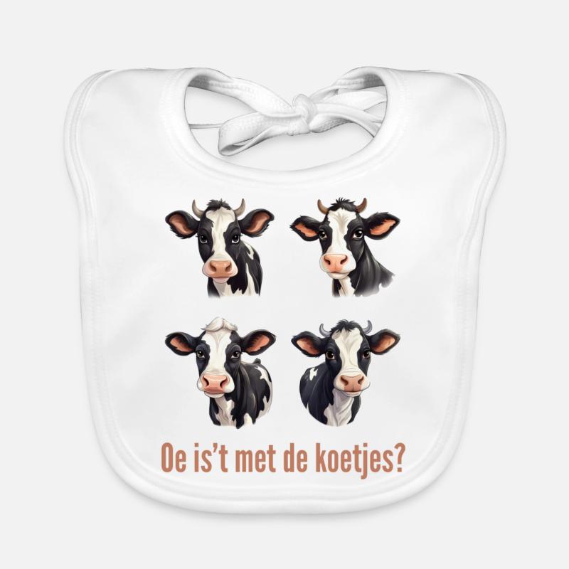 Oh, qu’est-ce que c’est que ce bavardage ? Chemises en dialecte vaches Bavoir bio Bébé