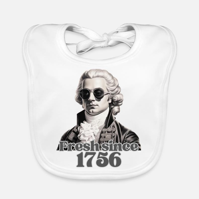 Mozart frais - Bavoir bio Bébé - blanc