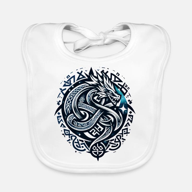 Celtic Dragon Majesty Organic Baby Bibs
