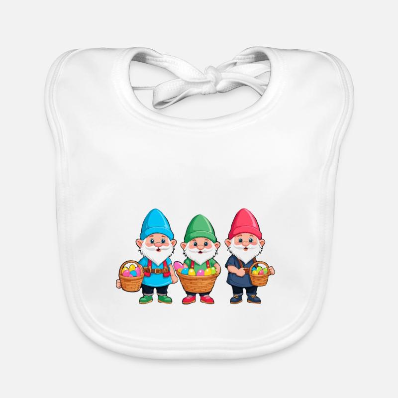 Easter Norse Gnome Easter Bunny Dwarfs Organic Baby Bibs
