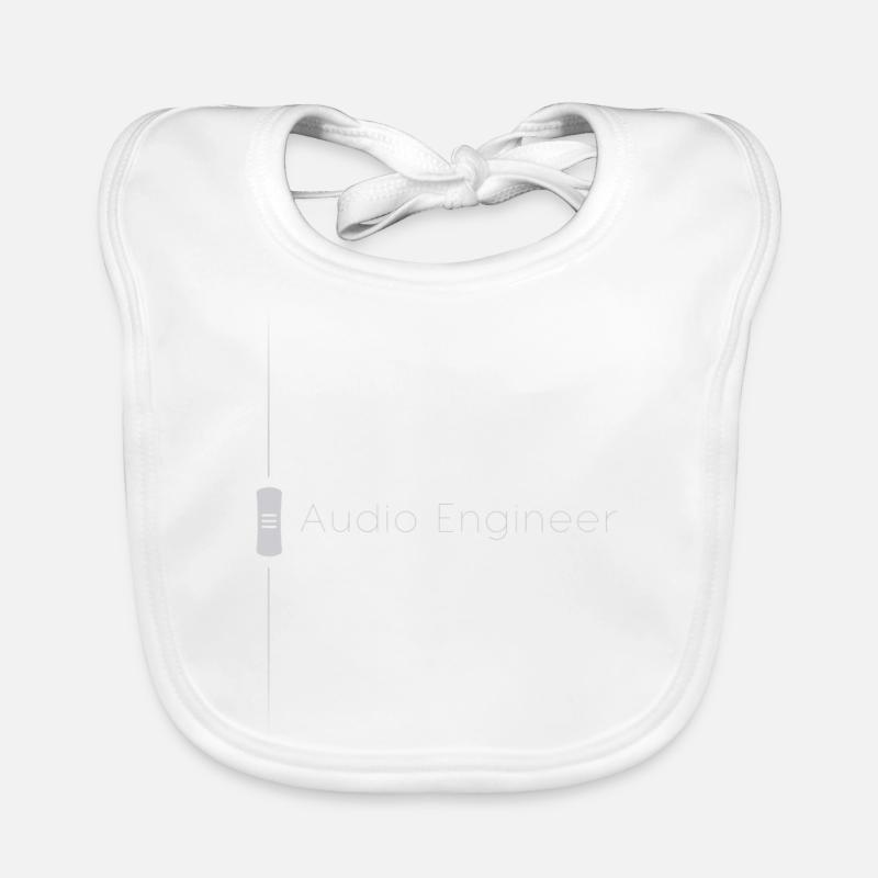 Audio Engineer Fader Grey Organic Baby Bibs