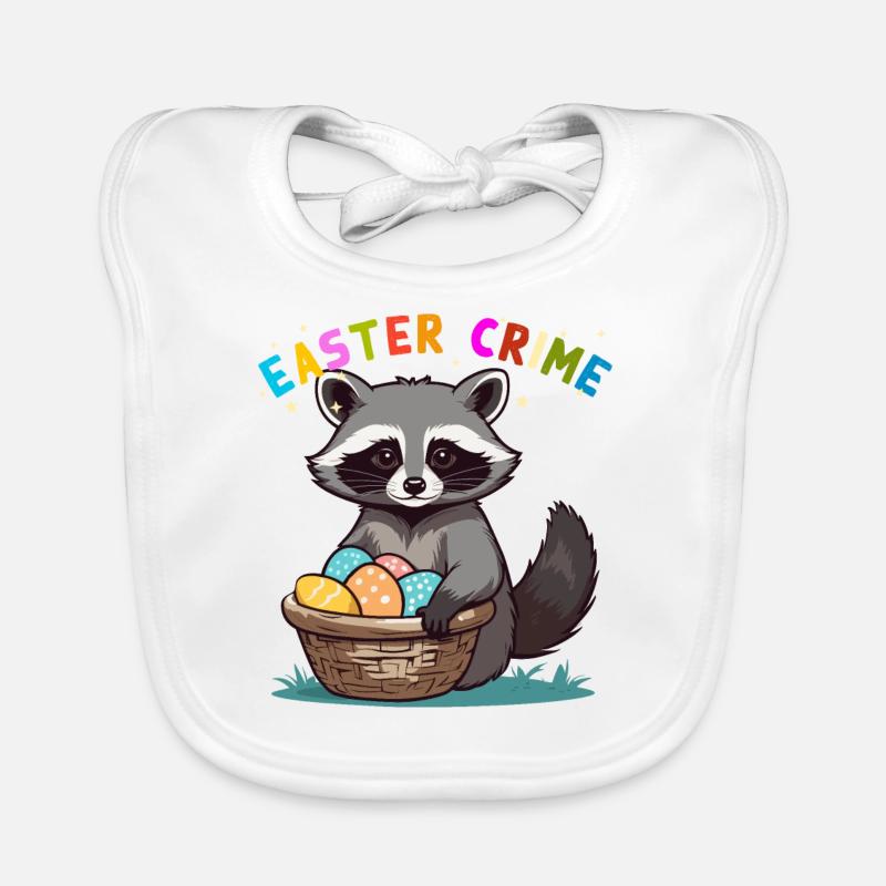 Drôle De Costume De Raton Laveur Oeufs De Pâques Mignons Bavoir bio Bébé