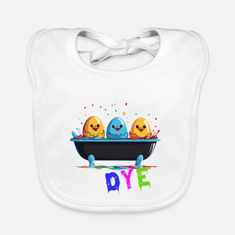 Lustiges Eierfärben Farben Zu Ostern Künstler Baby Bio-Lätzchen