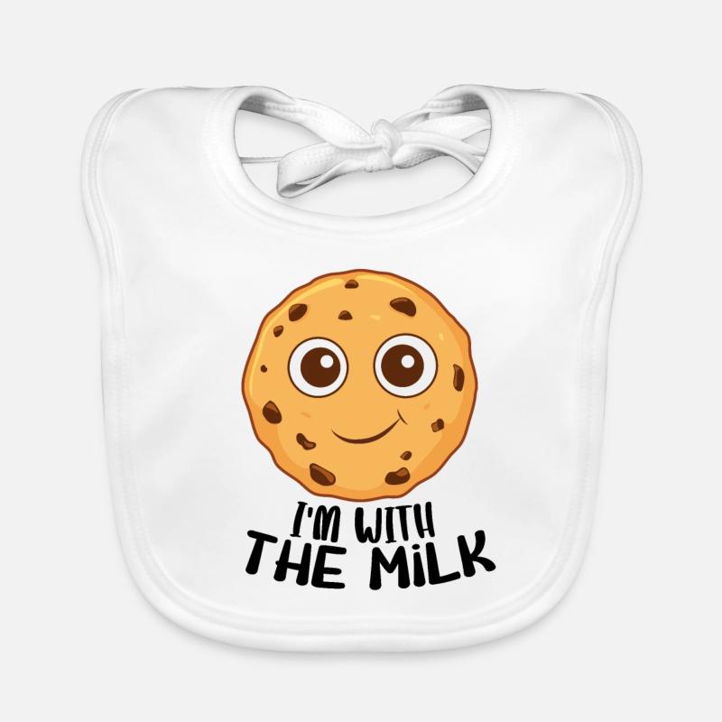 Cookie mignon - Je suis avec le lait Bavoir bio Bébé