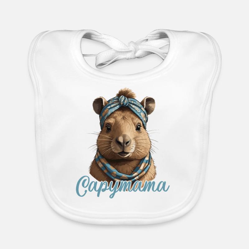Capymama drôle Capybara conception de fête des mères Bavoir bio Bébé