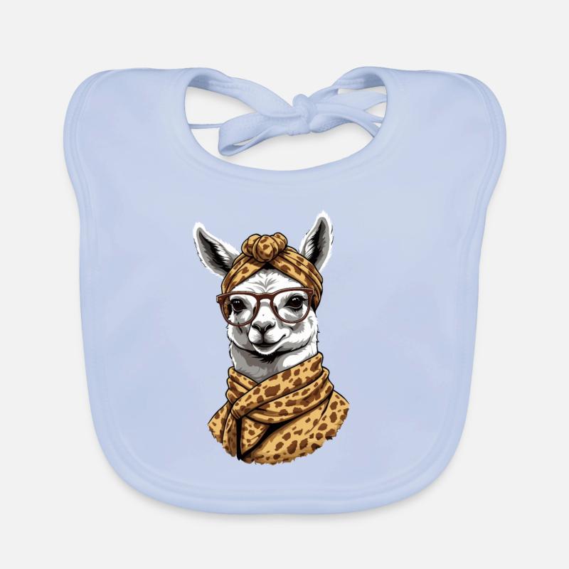 Drôle Lama Alpaga Mère Design Lovers Bavoir bio Bébé