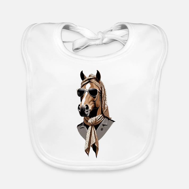 Maman Cheval Cheval Amant Maman Élégant Bavoir bio Bébé