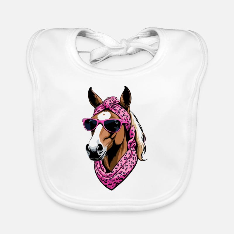 Maman Cheval Cheval Amant Maman Élégant Bavoir bio Bébé