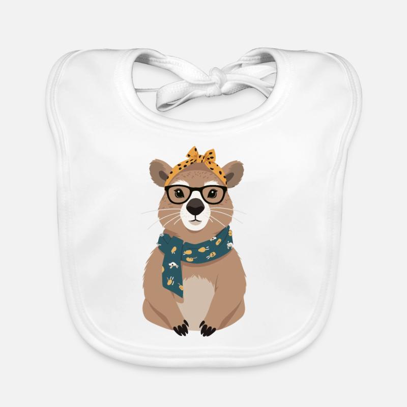 Drôle Capymama Capybara Mère Design Bavoir bio Bébé