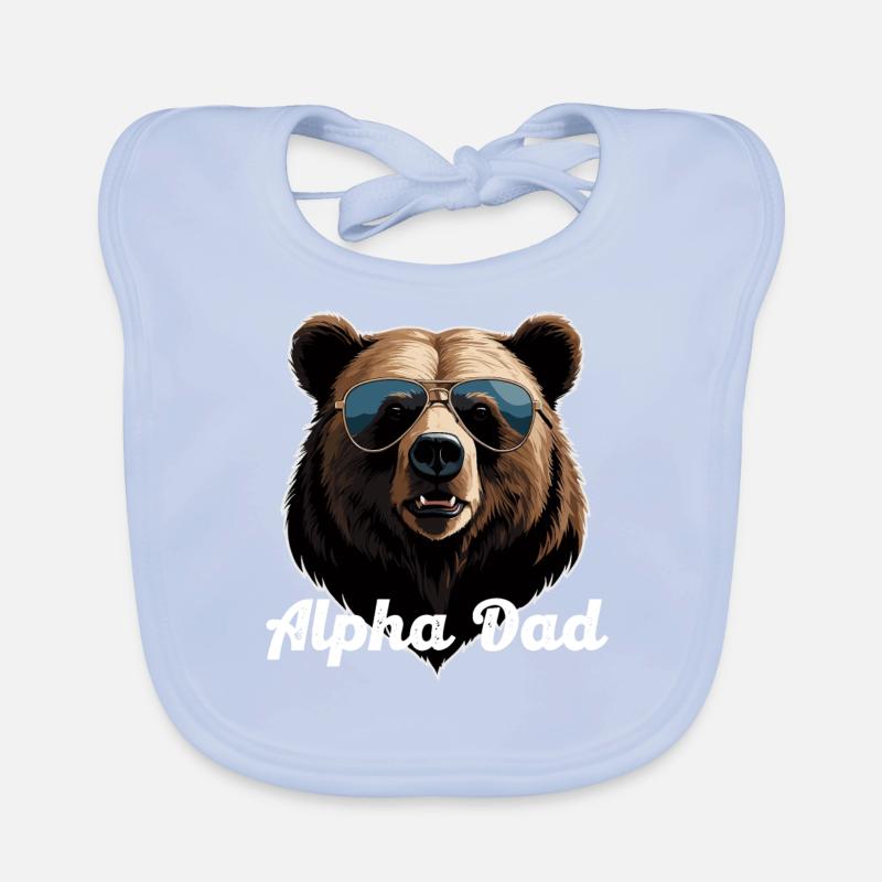 Alpha Dad Lustiger Vater Perfekter Style Baby Bio-Lätzchen