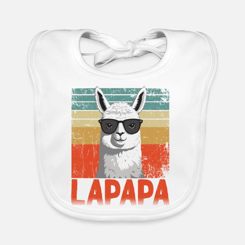 Lapapa Lustiger Lama Vater Perfekter Style Baby Bio-Lätzchen