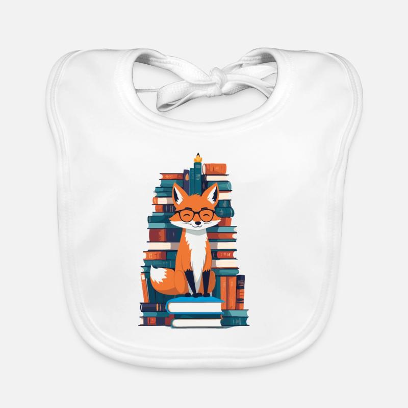 Cute Book Lover Funny Bookworm Organic Baby Bibs