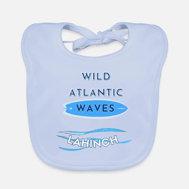 Wild Atlantic Waves Surfing Lahinch Organic Baby Bibs