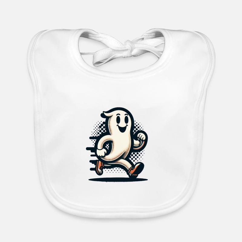 Lustiger Vintage Geist Retro Kunst Stil Baby Bio-Lätzchen