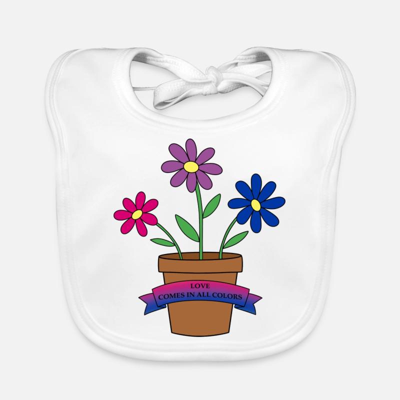 bisexual flowers Baby Bio-Lätzchen