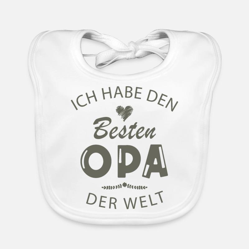 Bester Opa der Welt - Baby Bio-Lätzchen - Weiß