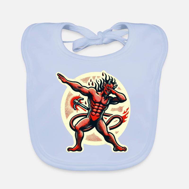 Dabbing Devil Funny Dabbing Design Costume Organic Baby Bibs