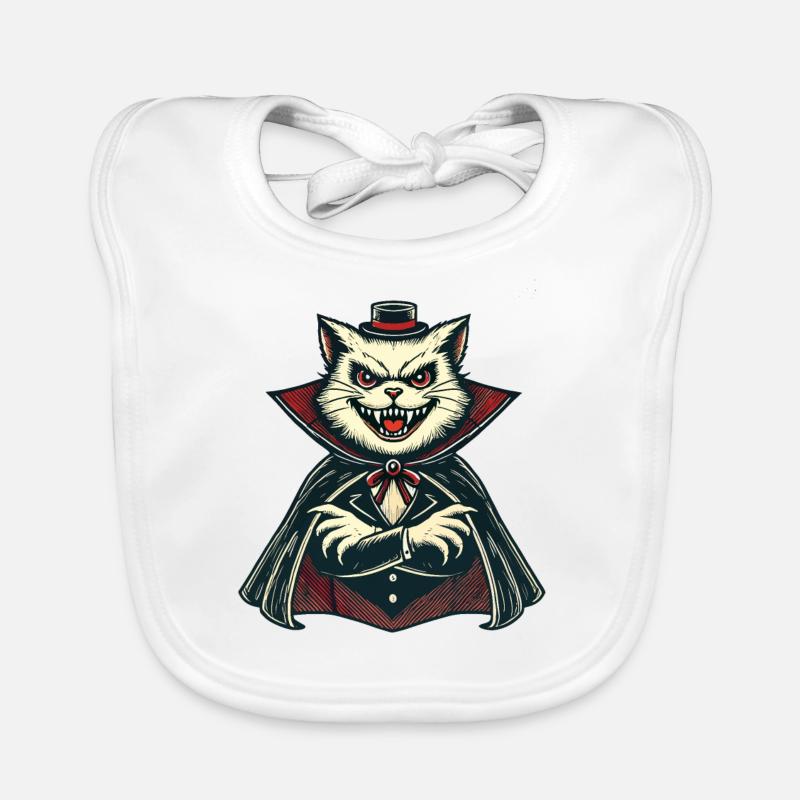 Chat vampire Chat d’Halloween mignon Bavoir bio Bébé
