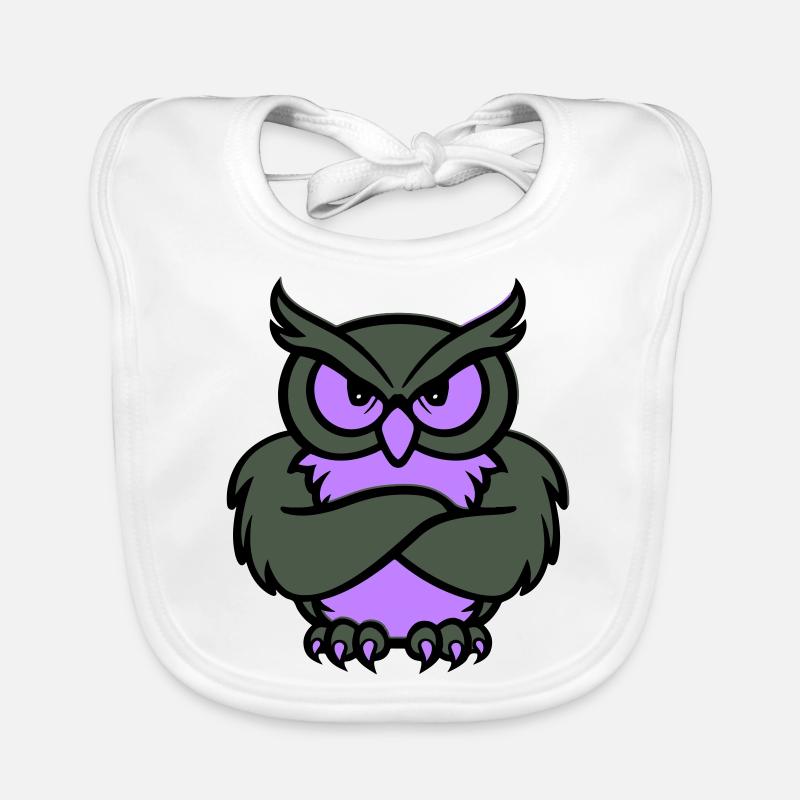 Owl Comic Animal Organic Baby Bibs