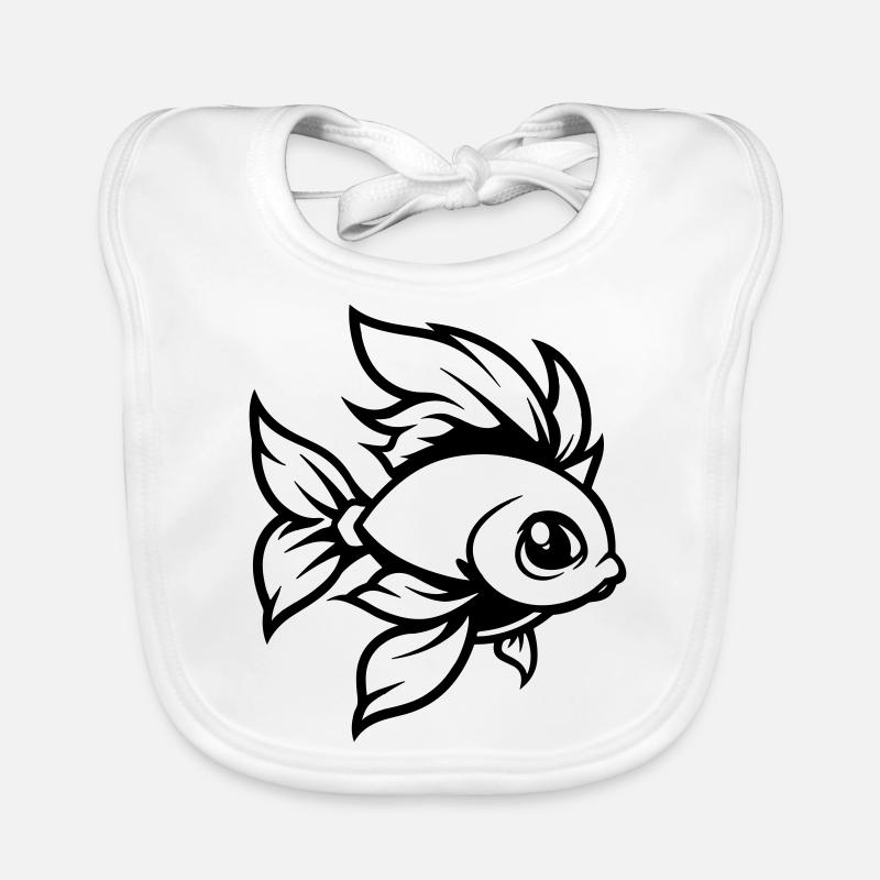 goldfisch fisch comic Baby Bio-Lätzchen