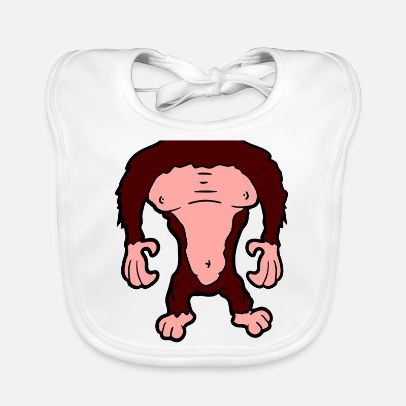 Funny Gorilla Body Headless Halloween Costume Organic Baby Bibs