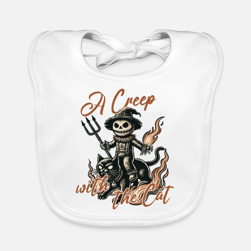 Halloween: Ein Unheimlicher Mit Der Katze Baby Bio-Lätzchen