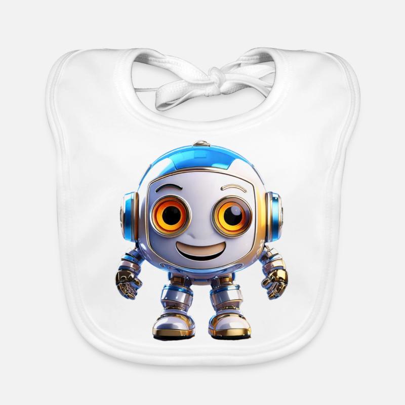 Robot Organic Baby Bibs