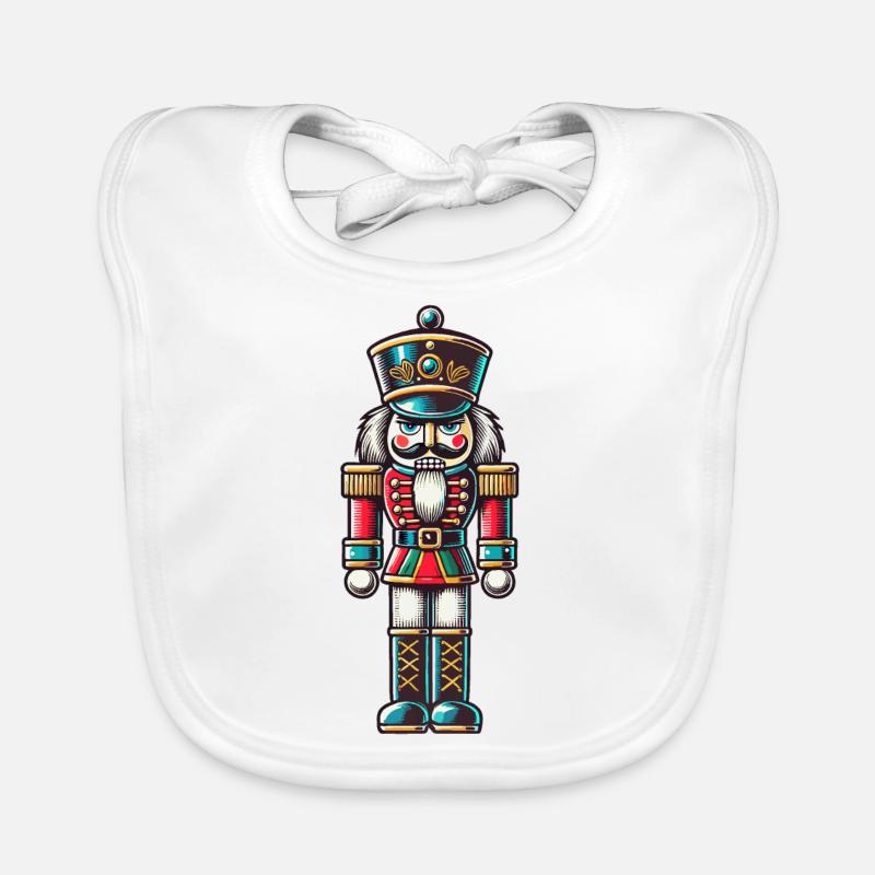 Traditional Nutcracker Christmas Magic Organic Baby Bibs