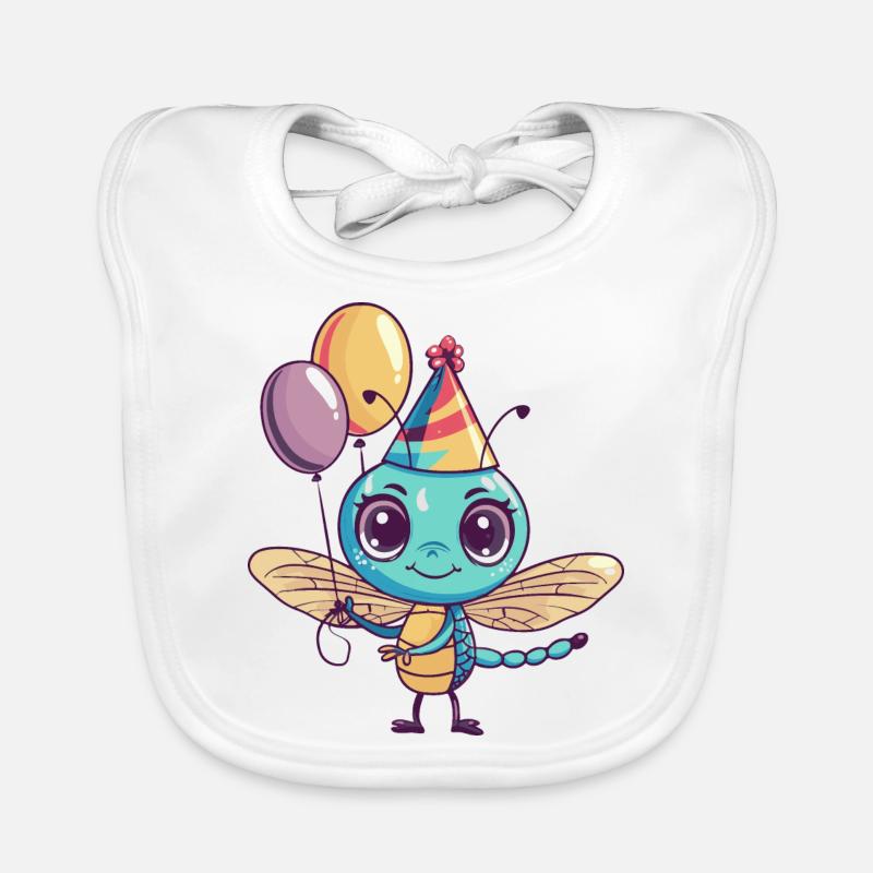 Libelle Geburtstag Comic Niedlich Baby Bio-Lätzchen