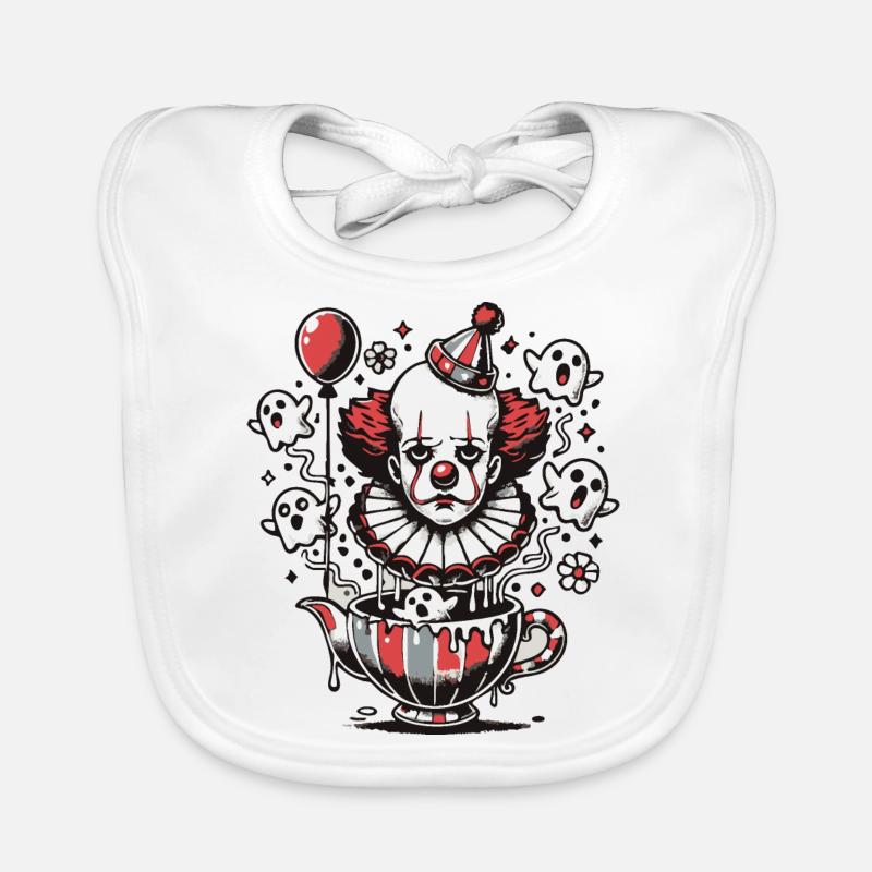 Le clown triste – Conception de bande dessinée fantaisiste Bavoir bio Bébé