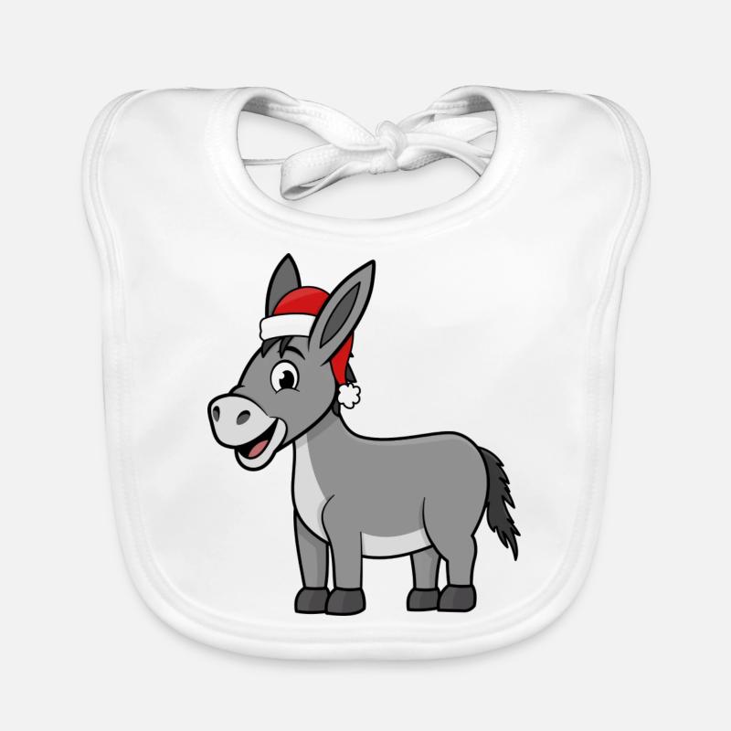 Âne de Noël Bavoir bio Bébé