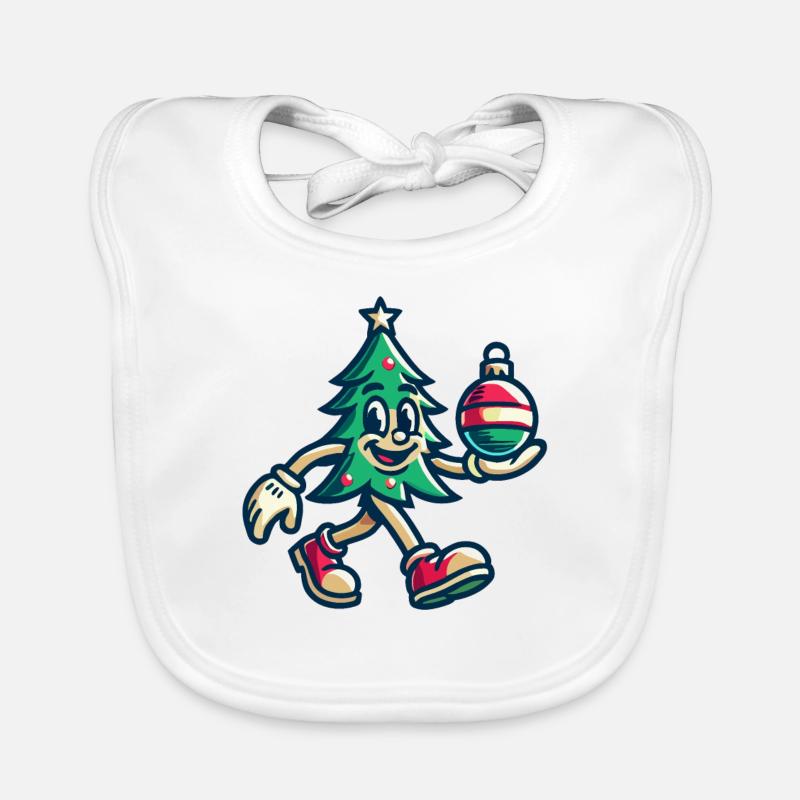 Joyeux sapin de Noël look rétro Bavoir bio Bébé