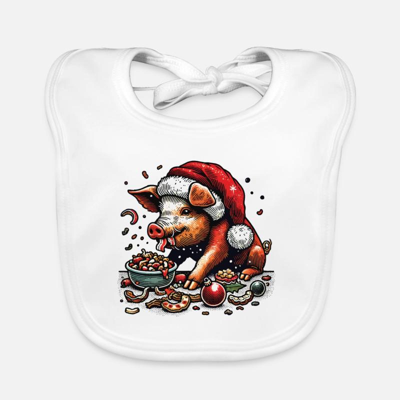 La gourmandise de Noël dévorée de Bavoir bio Bébé