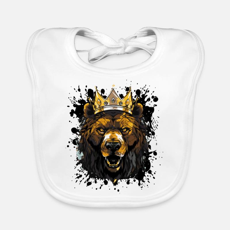 Couronne d’ours Bavoir bio Bébé