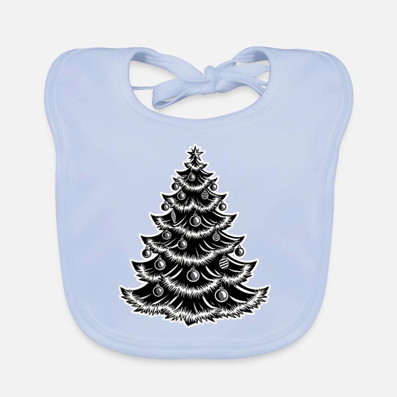 Weihnachtsbaum Mit Kugeln Baby Bio-Lätzchen